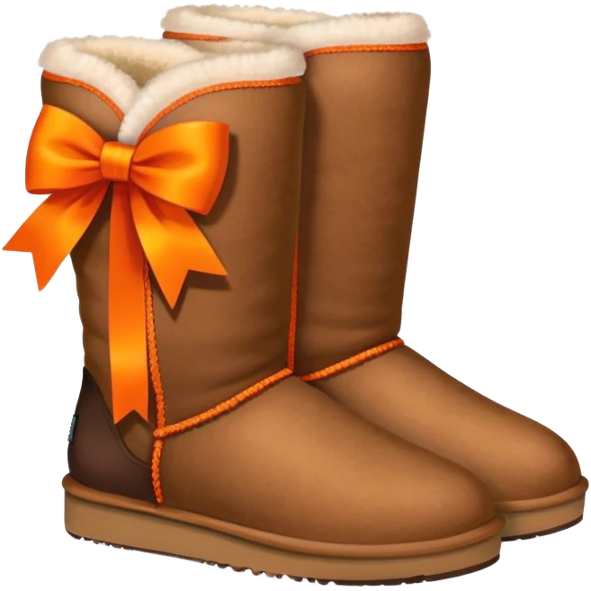 Uggs with orange bows emoji