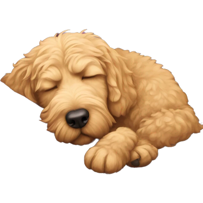 Golden doodle sleeping emoji