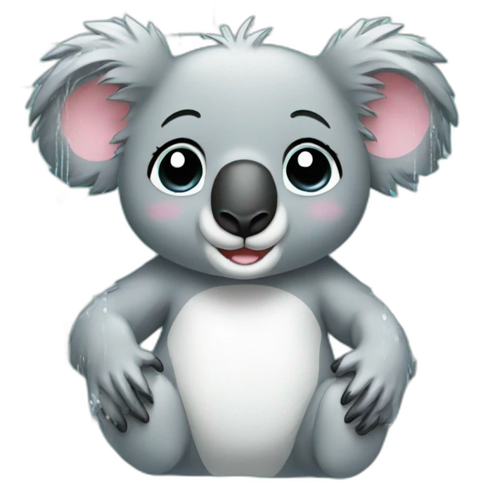 Koala in shower emoji