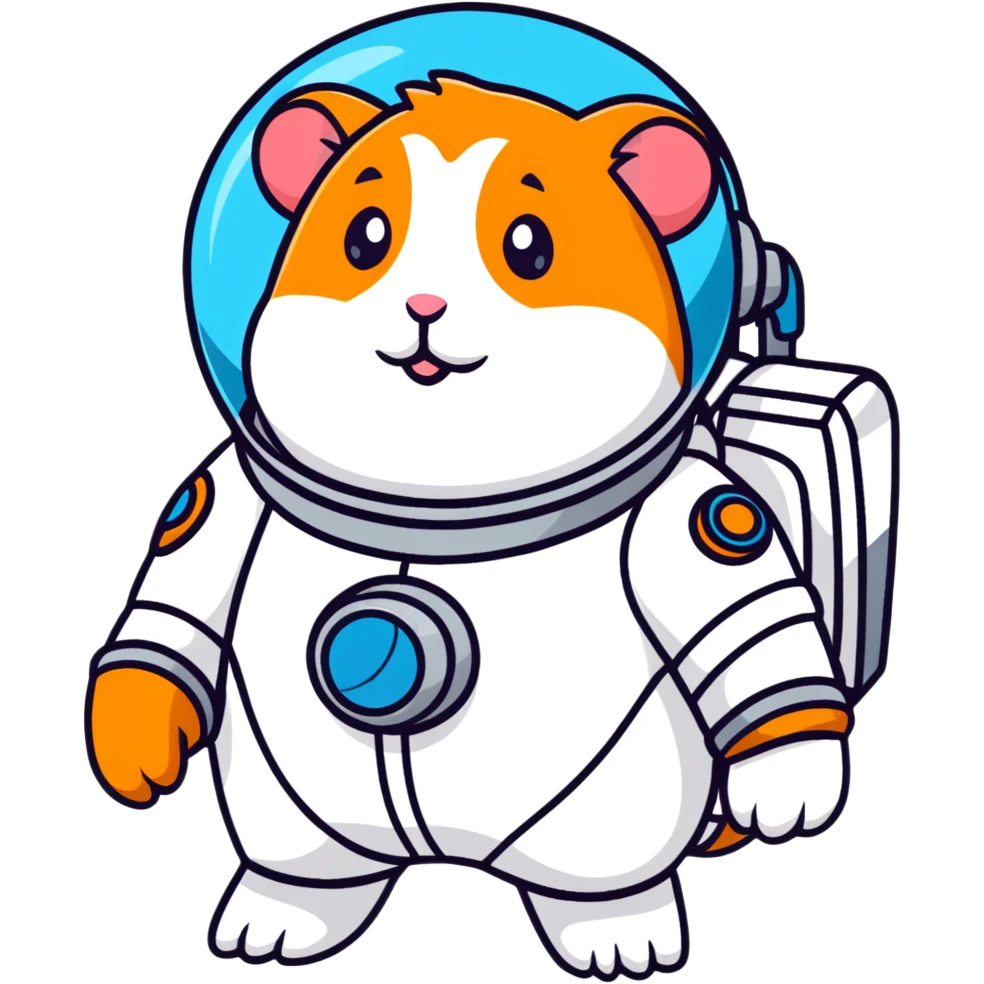 chubby hamster cosmonaut emoji