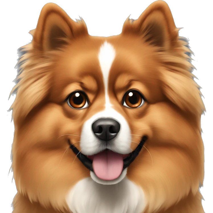Eurasier with a cavalier king charles emoji