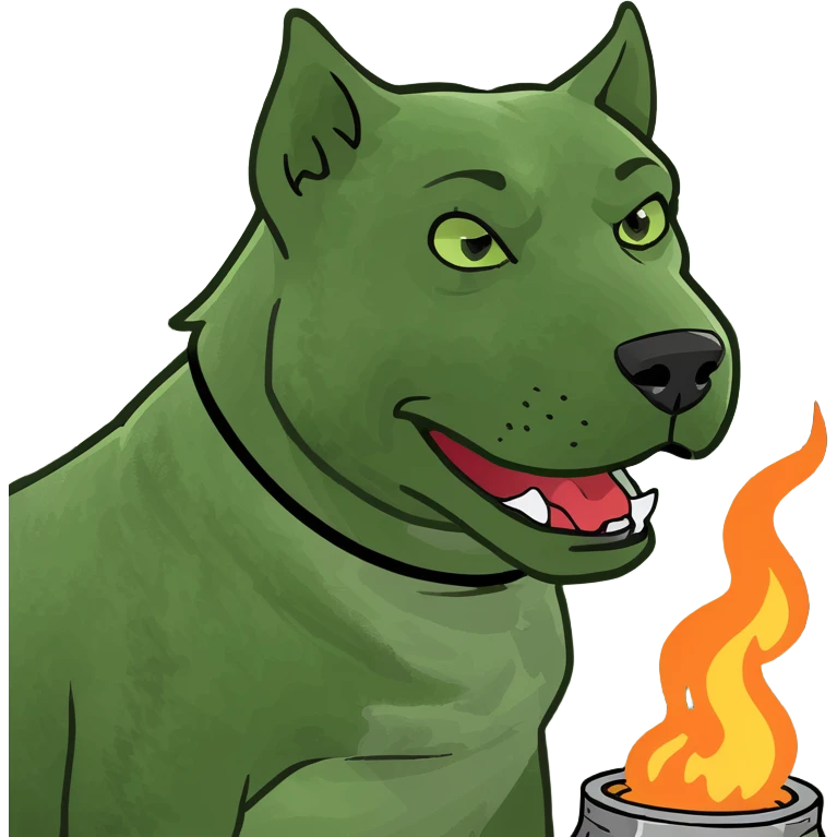 Dog in hellcat smokin woods emoji