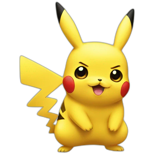 Pikachu with tuxido emoji