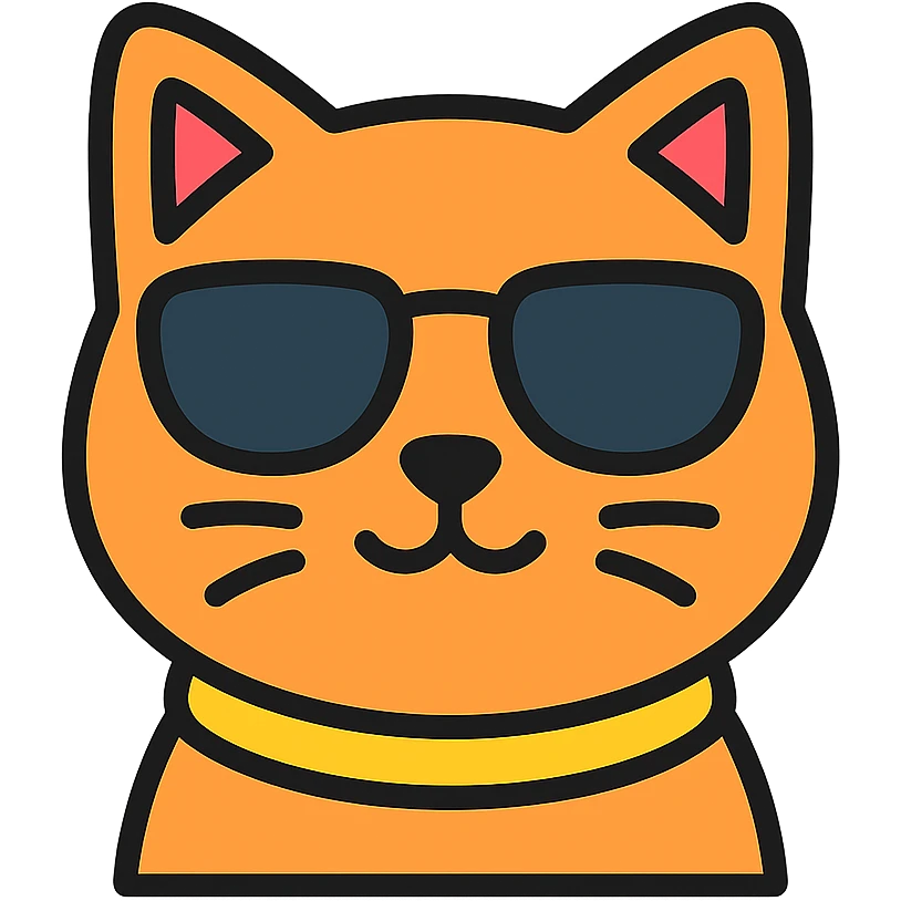 Cat wearing sunglasses emoji