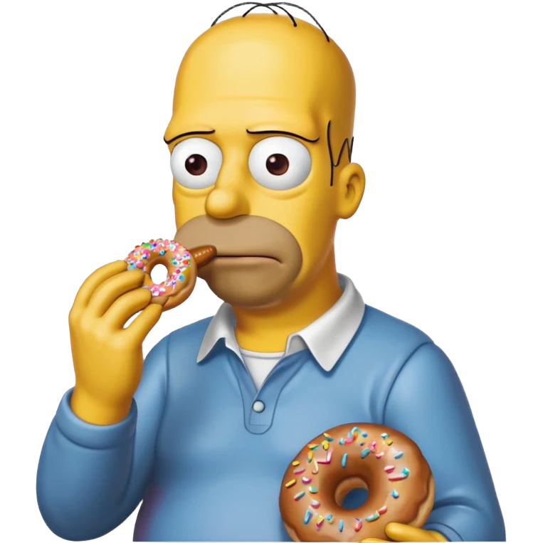 Homer simpson qui mange un donuts emoji