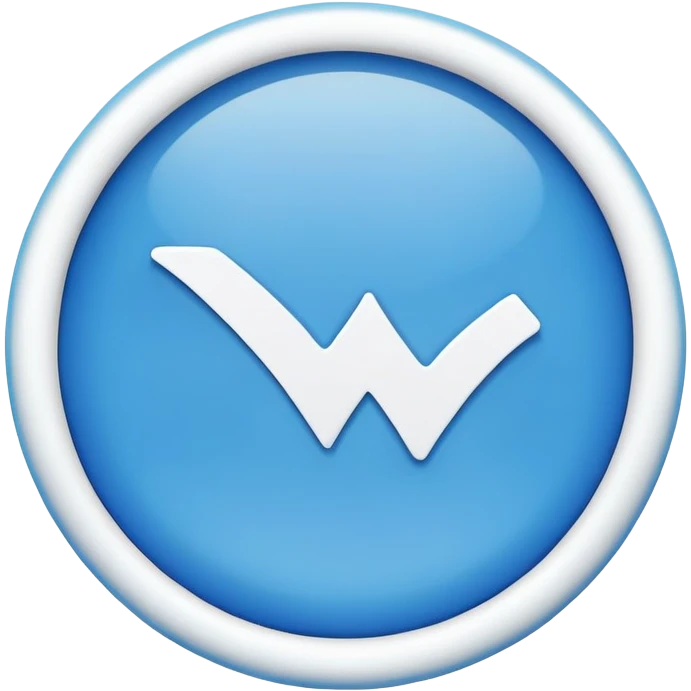 Círculo azul con ✔️ en medio emoji