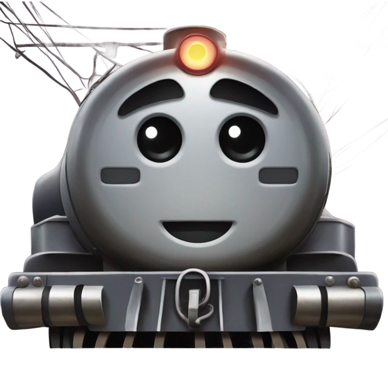A electric locomotive (With little Kirby shiny eyes) emoji
