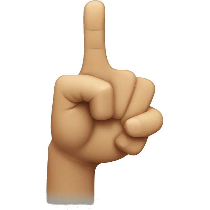 pointing hand up emoji