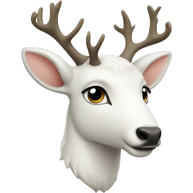 White deer spotted emoji