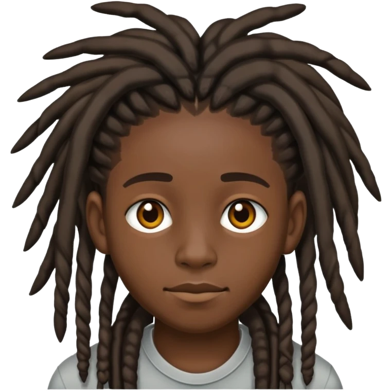 black teen with dreads emoji