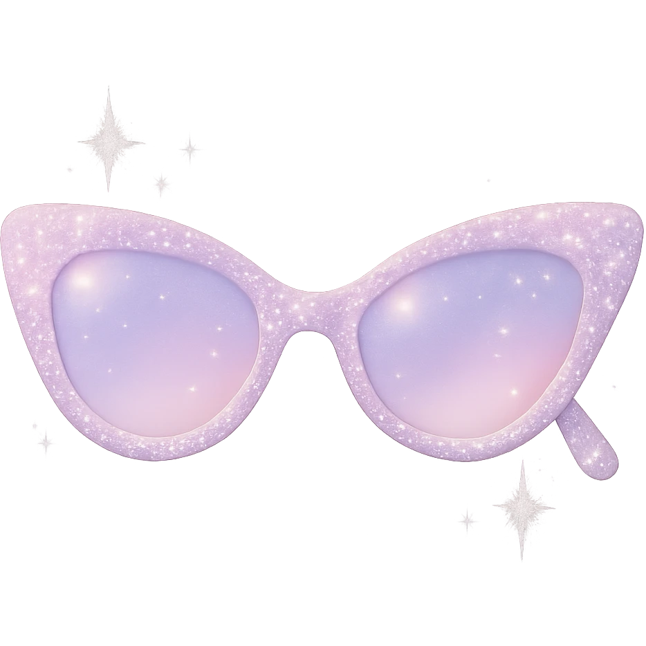 sparkling sunglasses, soft and dreamy emoji