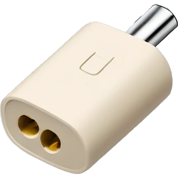 beige stereo adapter mini jack to big jack for headphones  emoji
