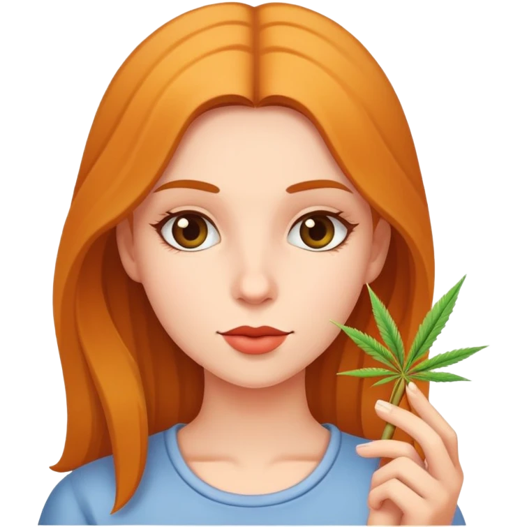Girl holding spliff  emoji