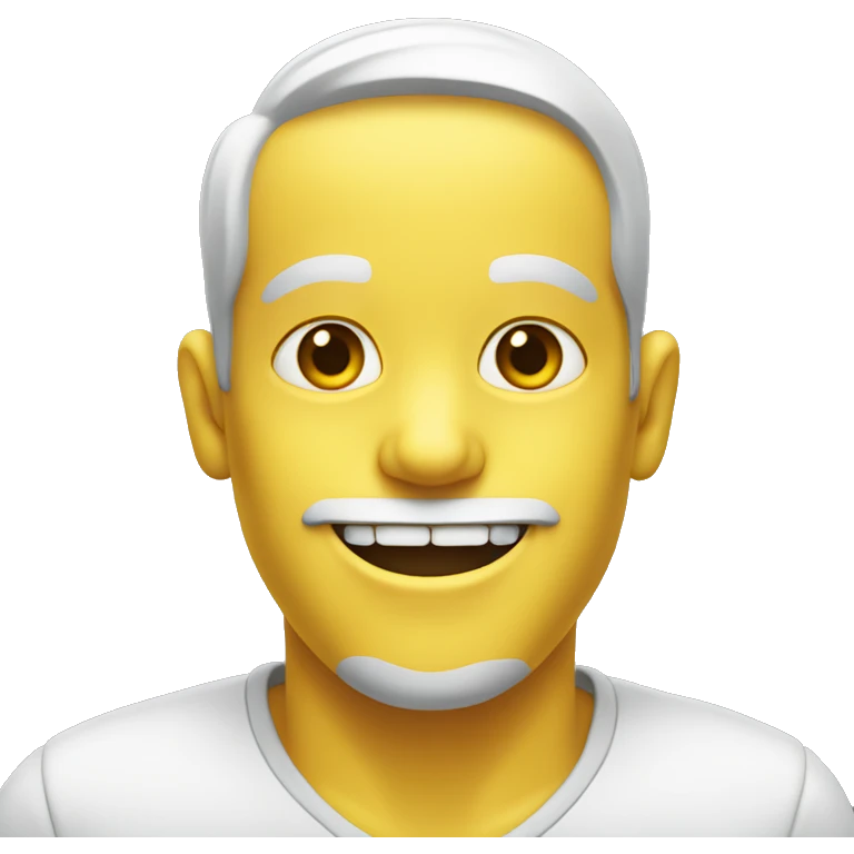 smile with yellow bone in mouth emoji