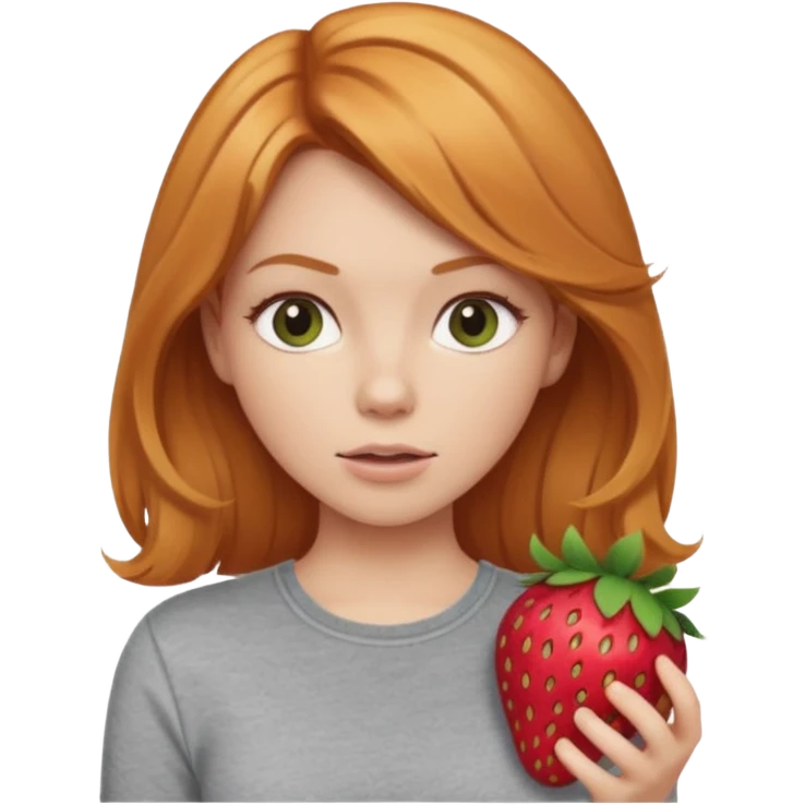 Strawberry blonde girl with a blow out  emoji