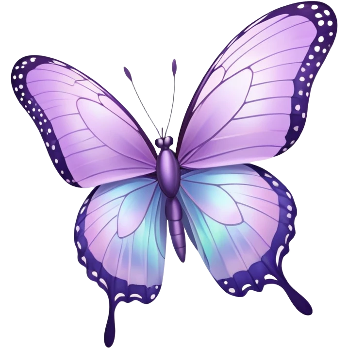 Pastel lilac iridescent butterfly emoji