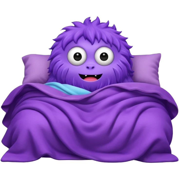 Sleep monster in bed emoji