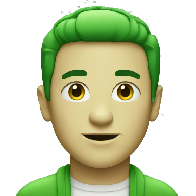 green pixel Shows the language emoji