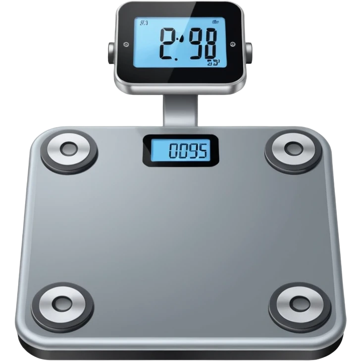 a grey weighing machine for human body, with no smily faces emoji