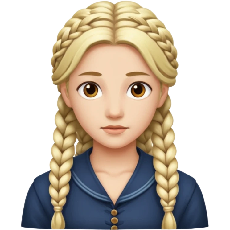 Orga mit langen Zopf emoji