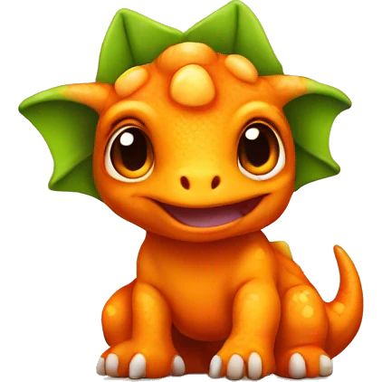 orange baby triceratops  emoji