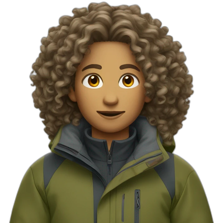 arcteryx jacket curly hair emoji