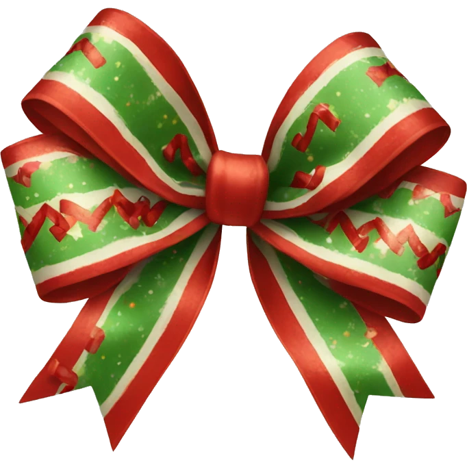 Christmas bow emoji