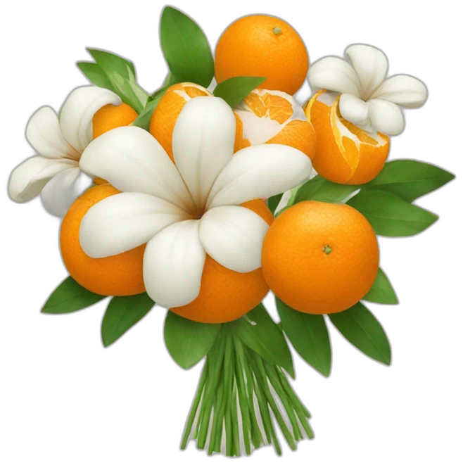 Bouquet de fleurs mandarine emoji