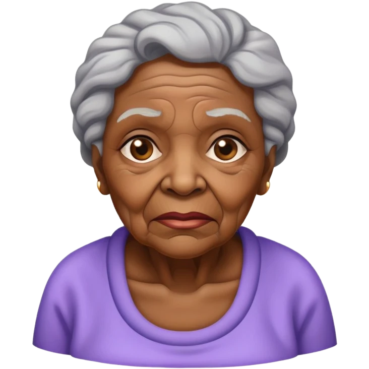 old black mum with Alzheimers  emoji