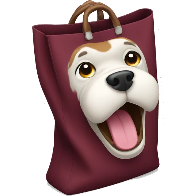 Barking bag bordo color emoji