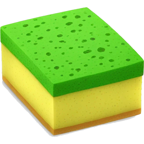 green flat square dish sponge emoji