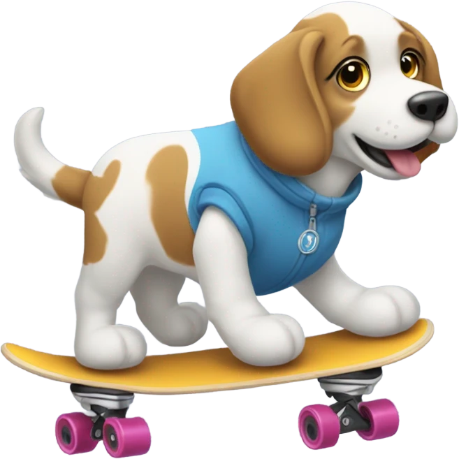 Un perro con patines  emoji
