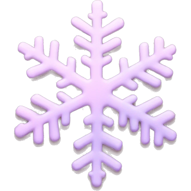 pastel pink snowflake  emoji