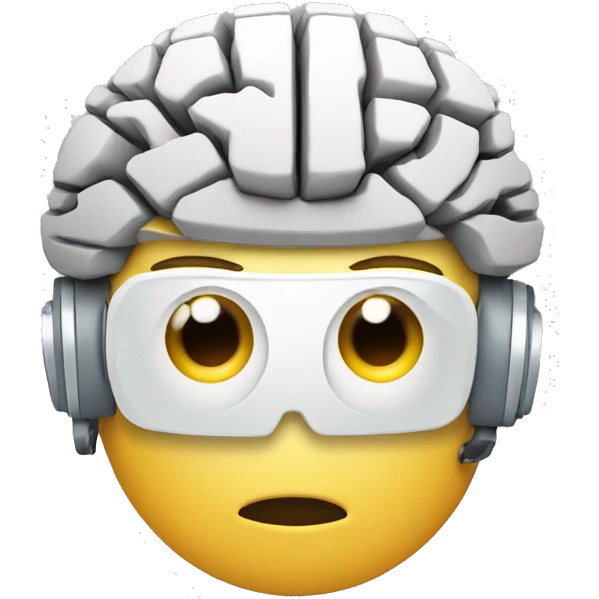 computer with eyes and brain emoji