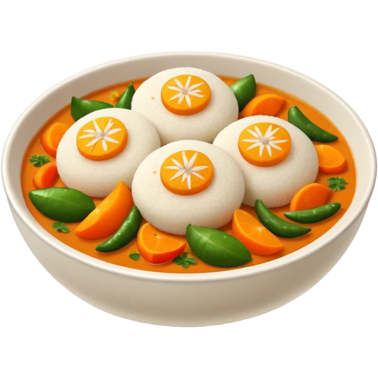 Idli and sambar emoji