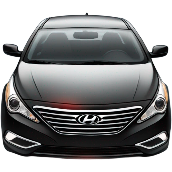 Black 2011 Hyundai Sonata, with red sequential headlights emoji