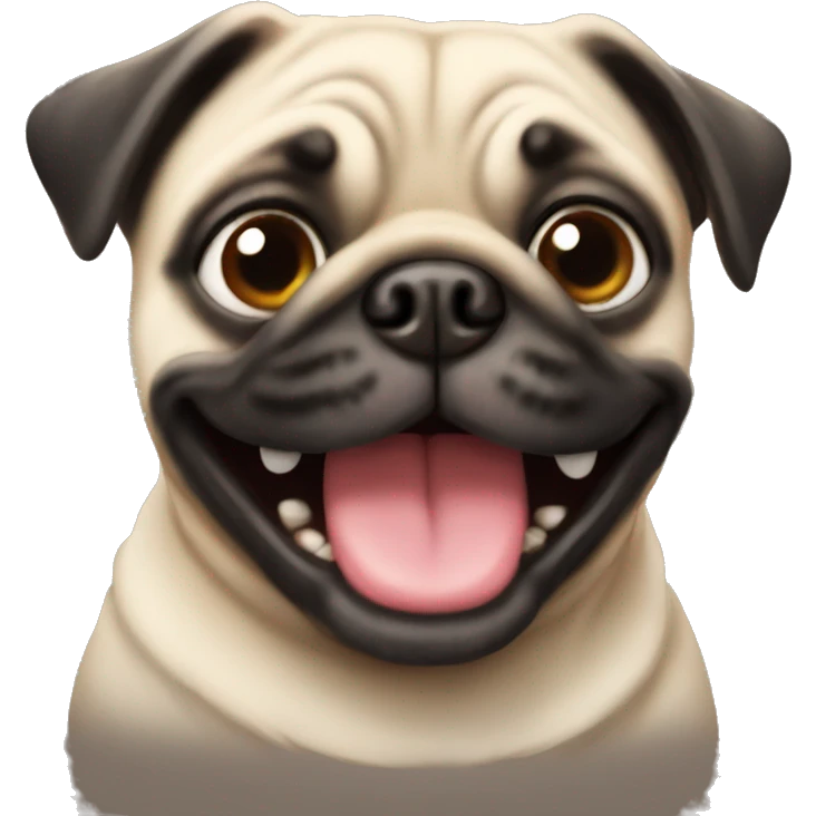 Smiling pug  emoji