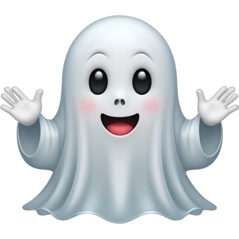 floating cute ghost emoji
