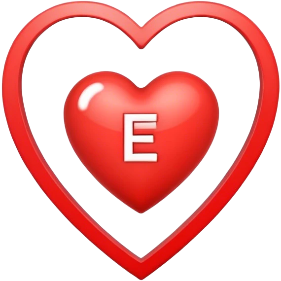 A heart with E+A in the center  emoji