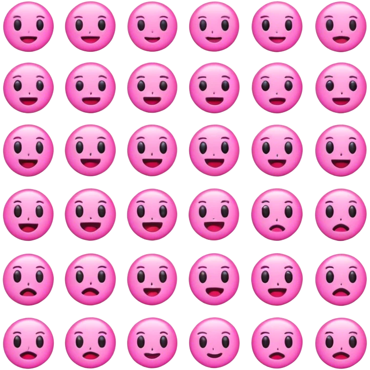 All emoji in pink and cute emoji
