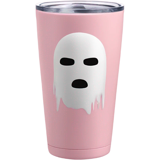 no face light pink tumbler water cup emoji