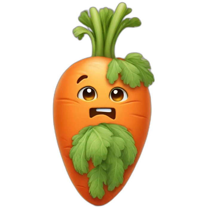 disappointed carrot who'd undergone break up emoji