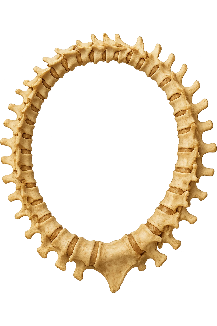 SPINA DORSALE ANATOMICA UMANA REALISTICA CHIUSA A CERCHIO emoji