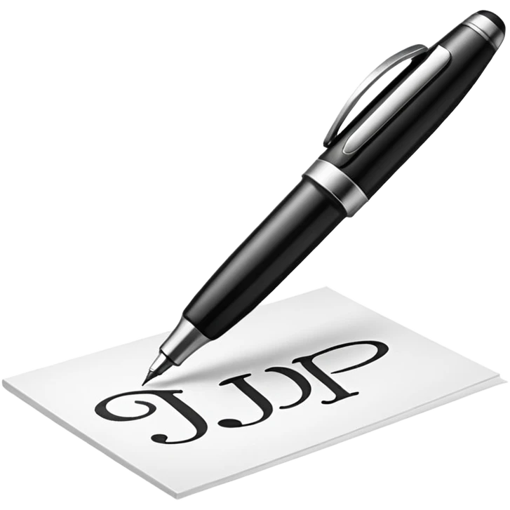 pen signing initials JP emoji