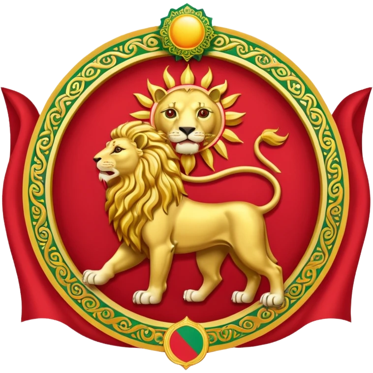 Sun and lion flag iran emoji