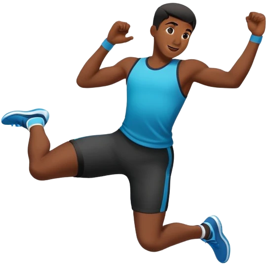 Black person jumping emoji