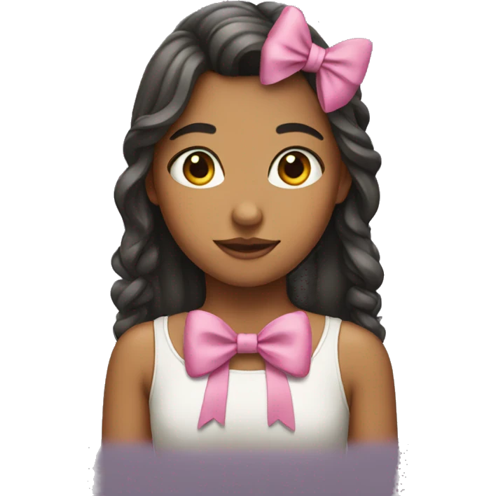 Girl with a bow emoji