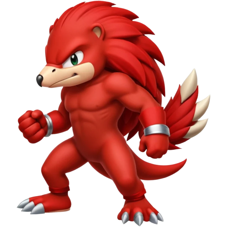 Sonic the hedgehogs friend knuckles a red animal  emoji