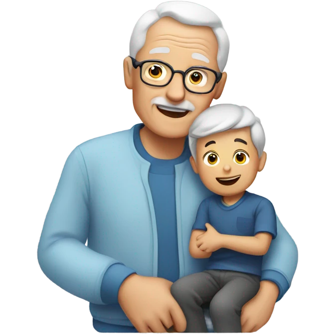 Grandad and grandson emoji