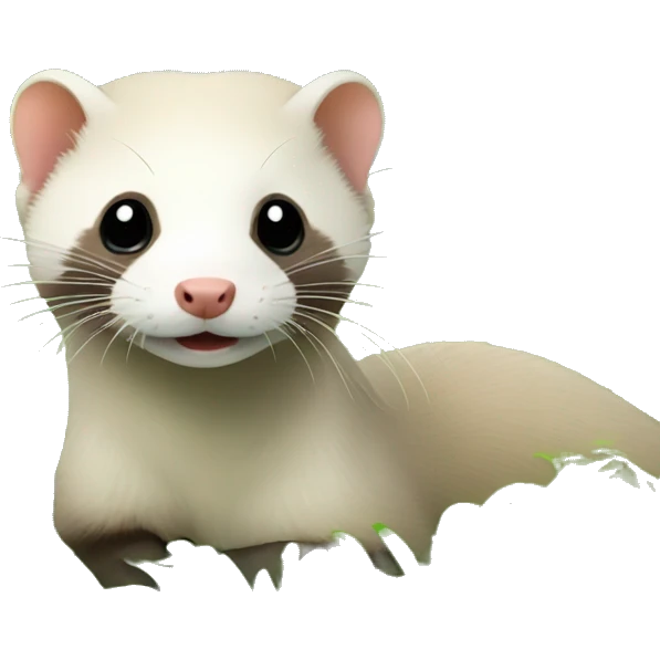 Ferret on a green field  emoji